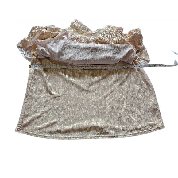 River Island Plus Plisse Bardot Off-Shoulder Cream Ruffle Top - Picture 11 of 15